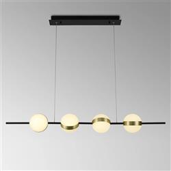 Cuba Black And Gold 4 Light LED Bar Pendant M7161