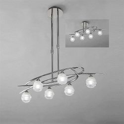 Loop 6 Light Adjustable Ceiling Fitting