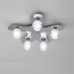 Loop Chrome Five Light Flush fitting M1809