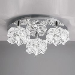 Artic Polished Chrome 3 Light Semi Flush M3955