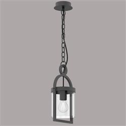 Maya IP54 Anthracite Ceiling Pendant Lantern M6555