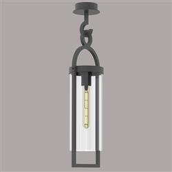 Maya Large IP54 Anthracite Ceiling Lantern M6554
