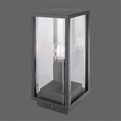 Meribel IP54 Graphite Pedestal Post Lantern M6490