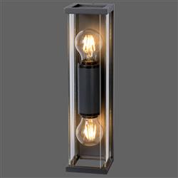 Meribel Small Double IP54 Rectangular Wall Light M6493