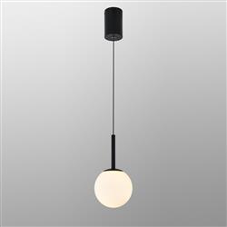 Puebla LED Opal Frosted Globe Single Pendant Fitting 