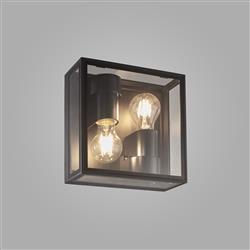 Verbier Square Frame IP65 Dark Grey Dual Outdoor Wall Light M7065