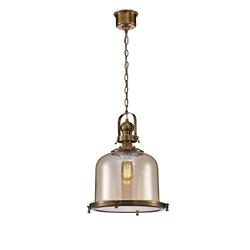 Vintage Antique Brass Large Ceiling Pendant M4972