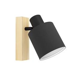 Batallas Black And Wood Single Wall Spotlight 99488
