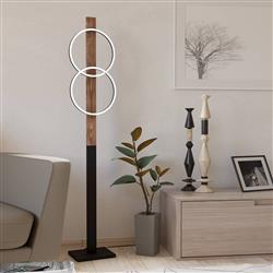 Boyal LED Black And Brown Rustic Floor Lamp 900892