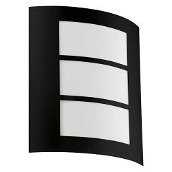 City IP44 Curved Wall Light Zinc Plated Steel