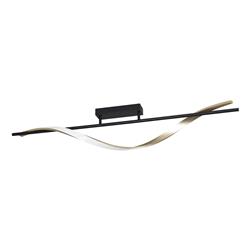 Conaprato LED Black And Brushed Brass CCT Semi Flush 902134