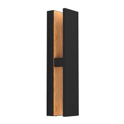 Costorio Black & Brown LED IP44 Outdoor Wall Light 900291