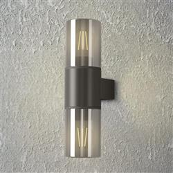Cropani LED IP54 Matt Black Dual Exterior Wall Light 902442
