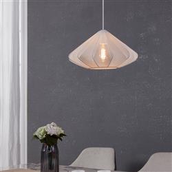 Dolwen Large Steel Frame Sheer Fabric Pendant Fitting