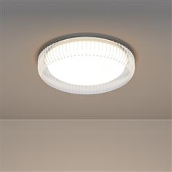 Montedoro White And Steel With CCT LED Wall or Ceiling Fitting 902787
