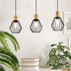 Palmorla Black 3 Bar Pendant 43378