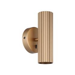 Portillo Ribbed Steel Dual Fixed Cylinder Wall Spotlight