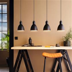 Priddy Vintage Ceiling Black And White 4 Bar Pendant 49466