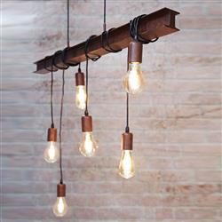 Townshend 4 Steel/Antique Brown 6 Light Ceiling Pendant 49859