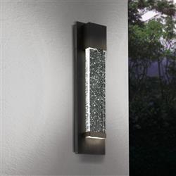 Villagazia IP44 Medium Black Outdoor LED Wall Light 98153