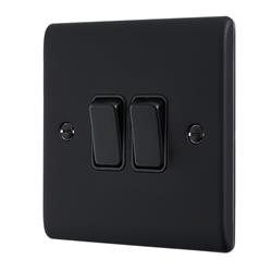 Raised Screwed 2-Gang Double Wall Switch