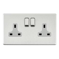 Screwless Double Switched Socket