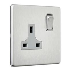 Screwless Single Switched Socket