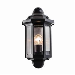 Traditional Matt Black IP44 Outdoor Wall Light 1818S