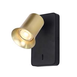 Broadway Satin Brass Switched Adjustable Spotlight