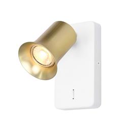 Broadway Satin Brass Switched Adjustable Spotlight