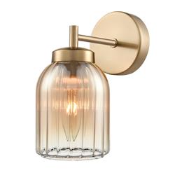Caligo Ombre Ribbed Glass Single Wall Light 