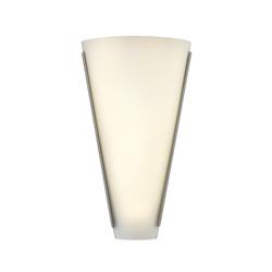Dakota LED Satin Nickel And Matt Opal Glass Wall Light WB118
