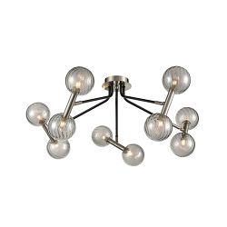 Atmo Black & Chrome 10 Light Fitting FL2436-10