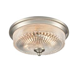 Emerson Decorative Ribbed And Patterned Glass Flush Fitting 