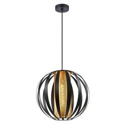Flare Matt Black And Gold Large Pendant Or Flush Fitting PCH443