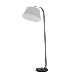 Prima Grey Shade And Black Marble Base Floor Lamp SL228/1172