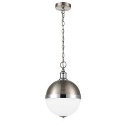 Hemisphere Small Globe Two Tone Ceiling Pendant 