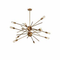 Idaho Antique Gold Twelve Light Ceiling Pendant FL2399-12