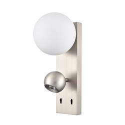 Iris Dual Opal Glass LED Adjustable Wall Fitting