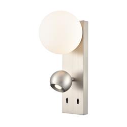 Iris Dual Opal Glass LED Adjustable Wall Fitting