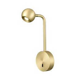 Iris Satin Brass LED Wall Reading Light WB425