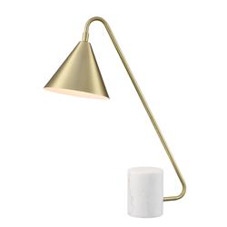 Paisley Marble Base And Metal Slanted Table Lamp