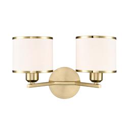 Sirius Off White Textured Shade Dual Wall Light 