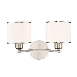 Sirius Off White Textured Shade Dual Wall Light 