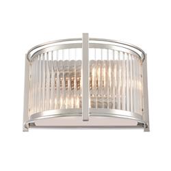 Sloane Clear Ribbed Glass Dual Wall Light