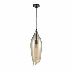 Taper Large Angle Cut Glass Single Pendant Light