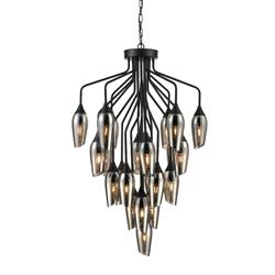 Taper Smoked Glass 22 Light Multi-Arm Pendant FL2420-22/345