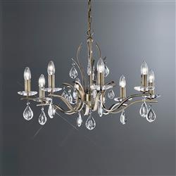 Willow Eight Light Crystal Multi Arm
