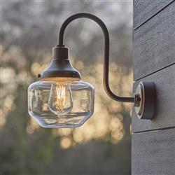 Butea IP44 Brushed Silver Outdoor Wall Light Butea-1BS