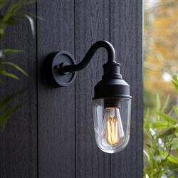 Chadsia IP44 Matt Black Outdoor Single Wall Light Chadsia-1MB